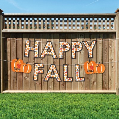 Big Dot of Happiness Fall Pumpkin - Large Halloween or Thanksgiving Party Decorations - Happy Fall - Outdoor Letter Banner