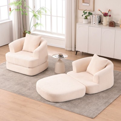 Aukfa 2-in-1 Folding Sofa Bed, Sleeper Couch, Foldable Mattress Futon with Pillow, Chaise Lounge Chair Indoor for Living Room Bedroom
