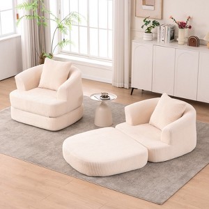 Aukfa 2-in-1 Folding Sofa Bed, Sleeper Couch, Foldable Mattress Futon with Pillow, Chaise Lounge Chair Indoor for Living Room Bedroom - 1 of 4