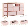 coucheta 8 Drawer Dresser with LED Lights & Charging Station, Wide Console Table for 55 Inch TV, TV Stand Dresser Organizer for Living Room, Bedroom - 2 of 4