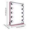 Byootique Lighted Hollywood Vanity Mirror 10pcs Dimmable LED Tabletop - 2 of 4