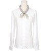 INSPIRE CHIC Women Polka Dots Cotton Linen Retro Solid Color Plain Square Neck Scarves 1Pc - 2 of 4