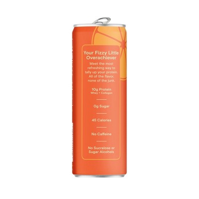 Waay Sparkling 10g Protein Clear Whey + Collagen, 0g Sugar Drink - Orange - 12oz