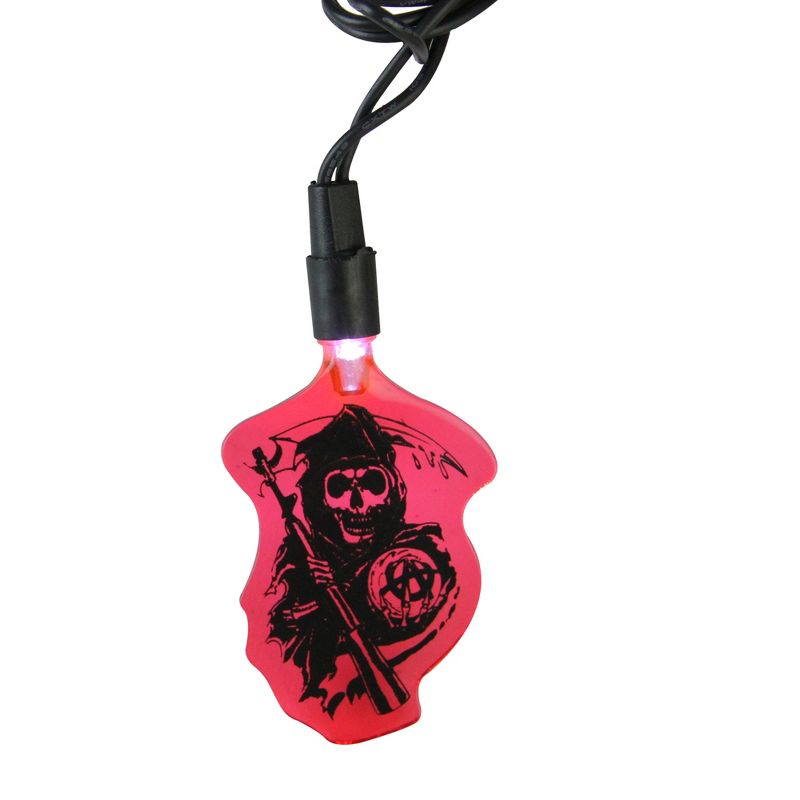 Kurt S. Adler 10 Red Sons of Anarchy Grim Reaper LED Mini Christmas Lights - 8.75 ft Black Wire, 1 of 4