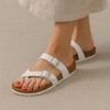 CUSHIONAIRE Luna Cork Footbed Women's Sandals-Comfortable Slip-On Slides with Adjustable Straps & Memory Foam|Beach Essential Summer Sandals for Women - 3 of 4
