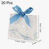 Unique Bargains Gift Boxes with Ribbons 4.53"x1.77"x3.94" Blue 20 Pcs - 2 of 4