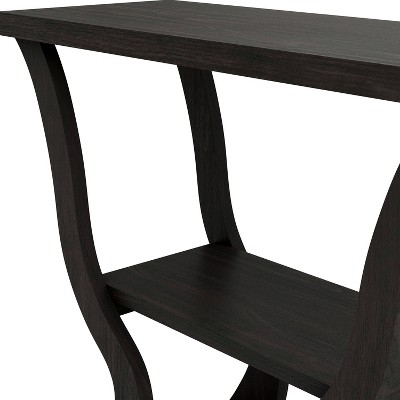 Espresso Brown 39" Wood Console Table with Storage