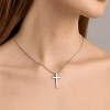 925 Sterling Silver Cross Necklace for Women - Bright White Rhodium Plating - Solid Minimalist Design - 4 of 4