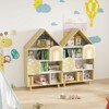 Tangkula House-Shaped Kids Bookshelf 4-Tier Toy Storage Organizer w/ Open Compartments - 3 of 4