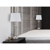Cal Lighting BO-3094BF-2 60W Sitka Buffet Lamp with Crystal Accent Font and Hardback Taper Drum Fabric Shade (Sold As Pairs) - 4 of 4