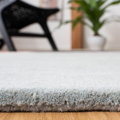 Art Deco Black and Beige Handmade Wool & Silk Square Rug