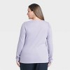 Women's Slim Fit Long Sleeve Scoop Neck Ribbed T-Shirt - A New Day™ - 2 of 3