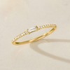 RS Pure by Ross-Simons 0.15 ct. t.w. Baguette and Round Diamond Ring in 14kt Yellow Gold - 3 of 4