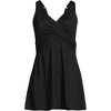 Lands' End Women's SlenderSuit V-neck Wrap Swim Dress One Piece Swimsuit Adjustable Straps - 3 of 4