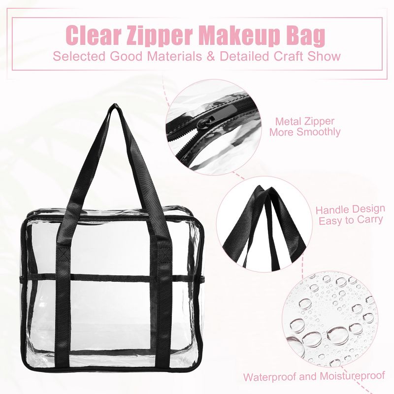 Unique Bargains Large PVC Zipper Makeup Bags and Organizers 1 Pc, 4 of 7