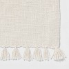 72" x 14" Cotton Textured Table Runner White - Threshold™ - 3 of 3