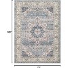Acekool Vintage Floral Rug - Washable 6x9 Boho Carpet with Non-Slip Back - 2 of 4