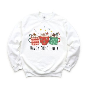 Simply Sage Market Women's Graphic Sweatshirt Have A Cup Of Cheer - 1 of 4