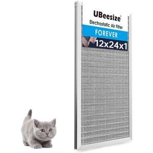UBeesize 12x24x1 Reusable Electrostatic Air Filter HVAC AC Furnace Filter,MERV 8,Washable, Lasts a Lifetime,Permanent Air Filter, Home And Office - 1 of 1