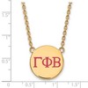 Black Bow Jewelry 14k Yellow Gold Plated Sterling Silver Gamma Phi Beta Greek Life Necklace 18 Inch - 2 of 4