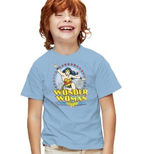 Boys' Short Sleeve Wonder Woman Star Of Paradise Island T-Shirt - 1 of 4