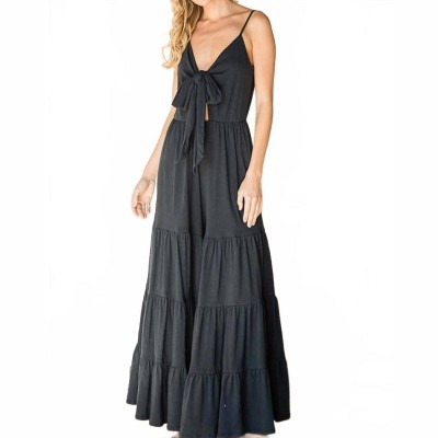 Women's Brinley Tie Front Jumpsuit - BUCKETLIST