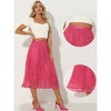 Allegra K Women's Pleated Elastic Waist Casual Accordion Midi Skirt - 2 of 4