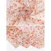 Elerevyo Women's Floral Chiffon Lightweight Skinny Neck Scarf Neckerchief - 4 of 4