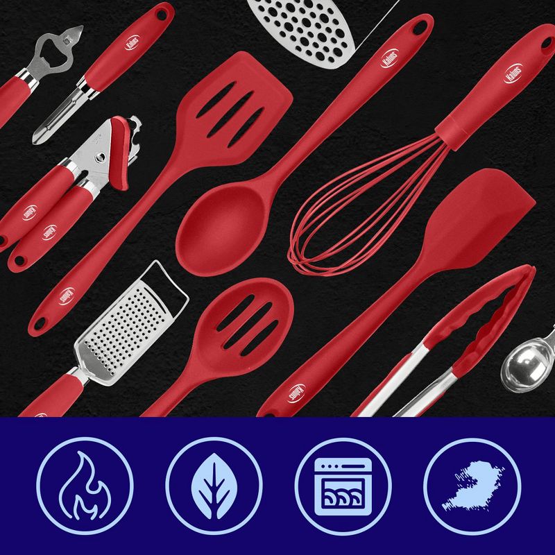 Kaluns Kitchen Utensils Set, 24 Piece Silicone Cooking Utensils, Dishwasher Safe and Heat Resistant Kitchen Tools, 4 of 7