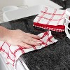 T-fal Coordinating Flat Waffle Weave Dish Cloth  Eight Pack  Red - 4 of 4