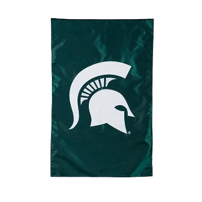 Michigan State Spartans Green and White Garden Flag