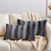 REGALWOVEN Fade-Resistant Plush Striped Luxury Series Soft Fluffy Modern Throw Pillow Covers 2 Pcs - 2 of 4