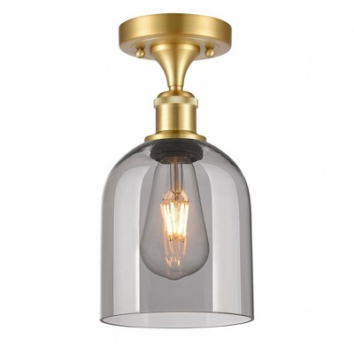 Bella - 1 Light Semi-Flush Mount In Industrial Style-10.75 Inches Tall and 5.5 Inches Wide