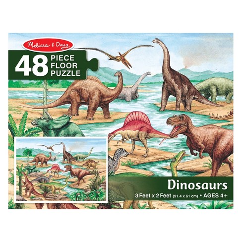 Melissa And Doug Dinosaurs Jumbo Floor Puzzle 48pc