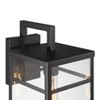 Robert Stevenson Lighting Blake Modern Metal and Clear Glass Paneled Wall Mounted Outdoor Light Black: ETL Listed, 1-Light Sconce, No Switch - 4 of 4