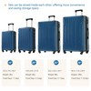 YONWAY Luggage Set 5 Piece Expandable Lightweight ABS Hardshell Suitcases with Wheels (Blue) - 3 of 4