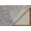 Gray And Silver Abstract Hand Woven Distressed Area Rug - 4 of 4
