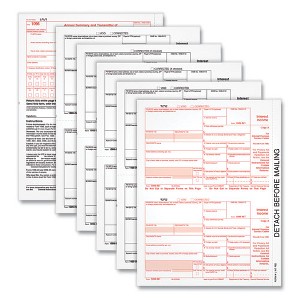 TOPS 1099-INT Tax Forms for Inkjet/Laser Printers, Fiscal Year: 2023, Five-Part Carbonless, 8 x 5.5, 2 Forms/Sheet, 24 Forms Total - 1 of 4