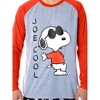 Peanuts Men's Joe Cool Snoopy Pajamas Raglan Shirt And Pant 2 PC Pajama Set - 2 of 4