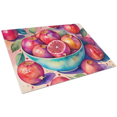 NEW Colorful Pomegranates Glass Cutting Board Decorative Tempered Glass Kitchen Cutting and Serving Board Large Size Chopping Board
