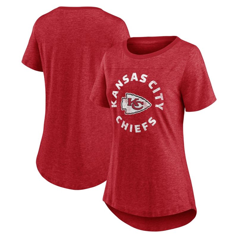 NFL Kansas City Chiefs Women&#39;s Roundabout Short Sleeve Fashion T-Shirt, 1 of 4