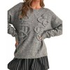 Women's Braided Fuzzy Sweater - Klesis - 3 of 4