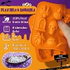 JDICTION Halloween Silicone Chocolate Molds 2 Pack - 3D Skull Pumpkin Bat Ghost Witch Hat Spider Tombstone Shapes for Candy - 3 of 4
