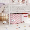 White Twin Metal Bed Frame with Headboard, Footboard, 12.2-Inch Storage, Steel Slats, No Box Spring - 4 of 4