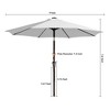 Hyleory 9FT Lighted Market Umbrella for All Seasons/ Size: 91.2" H x 108" W x 108" D - 4 of 4