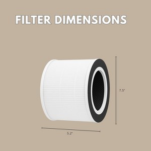 Nispira 4-in-1 True HEPA Replacement Filters Compatible with Tredy Air Purifier TD-1500, 3 Packs - 1 of 4
