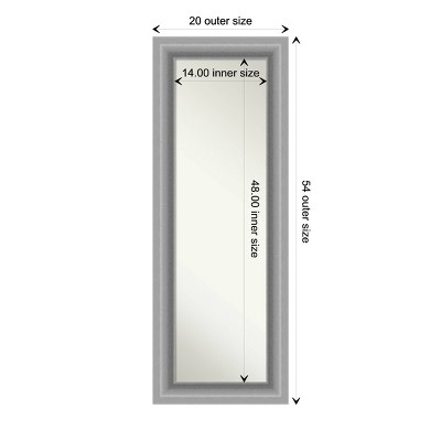 Peak Polished Nickel Full-Length Wood Mirror