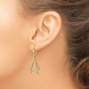 Black Bow Jewelry Double Triangle Lever Back Earrings in 14k Two Tone Gold - 3 of 4