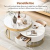 Sapphtopaz Modern Nesting Coffee Table Round Coffee Bar with 2 Drawers Nesting Tables, Coffee Tables for Living Room, Bedroom - 3 of 4