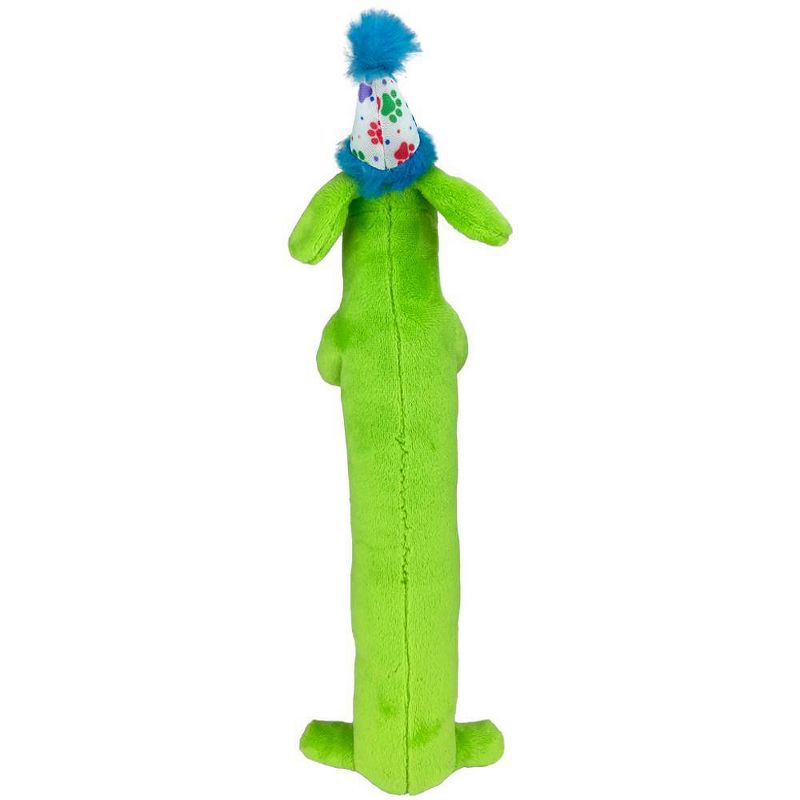 Multipet Birthday Loofa Dog Toy - Green - 12&#34;, 4 of 7
